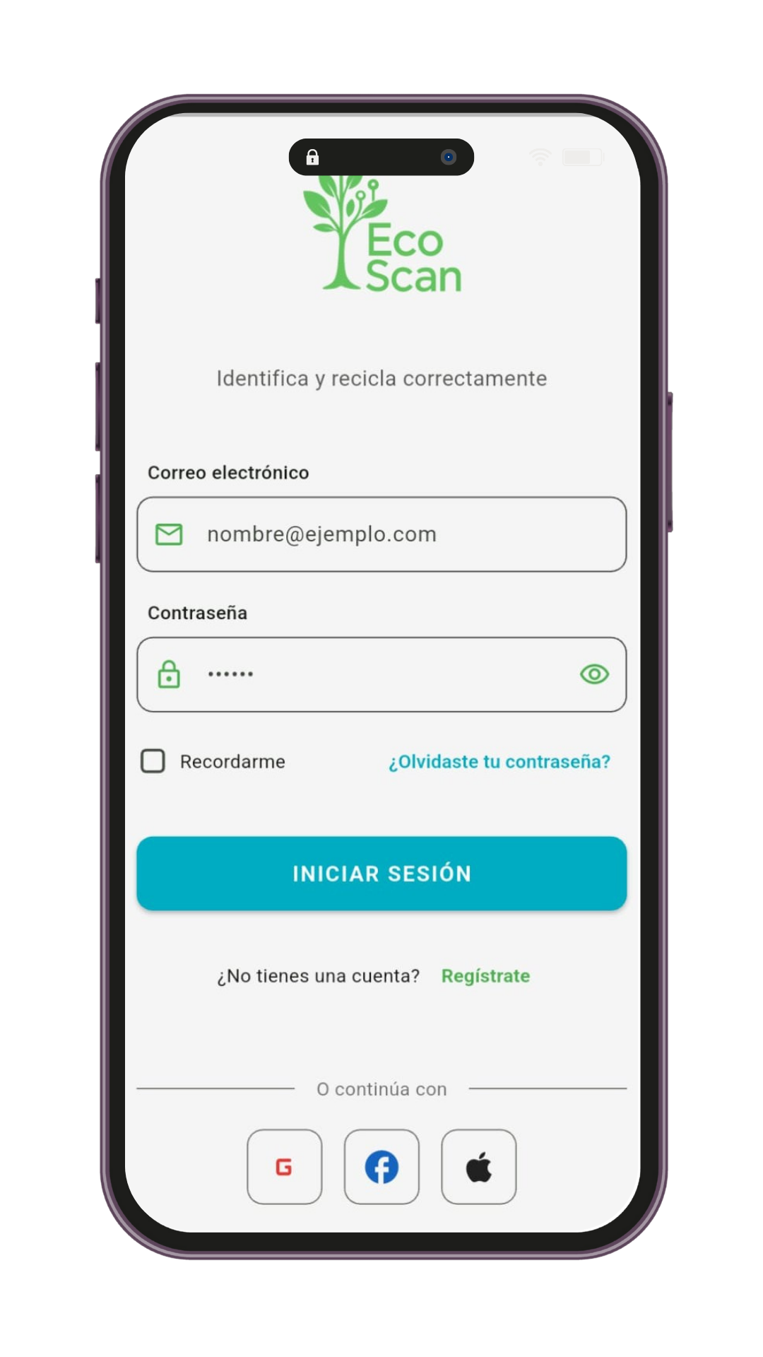 EcoScan App Interface